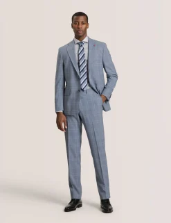 Soft Check Wool Modern Fit Suit Pants