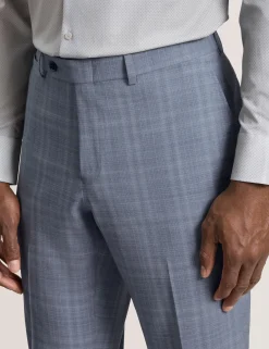 Soft Check Wool Modern Fit Suit Pants