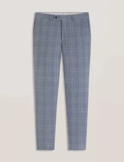 Soft Check Wool Modern Fit Suit Pants
