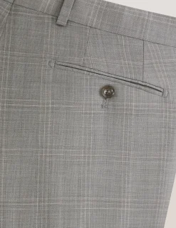 Soft Check Wool Modern Fit Suit Pants