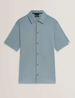 Soft Jersey Button-Through Polo Shirt