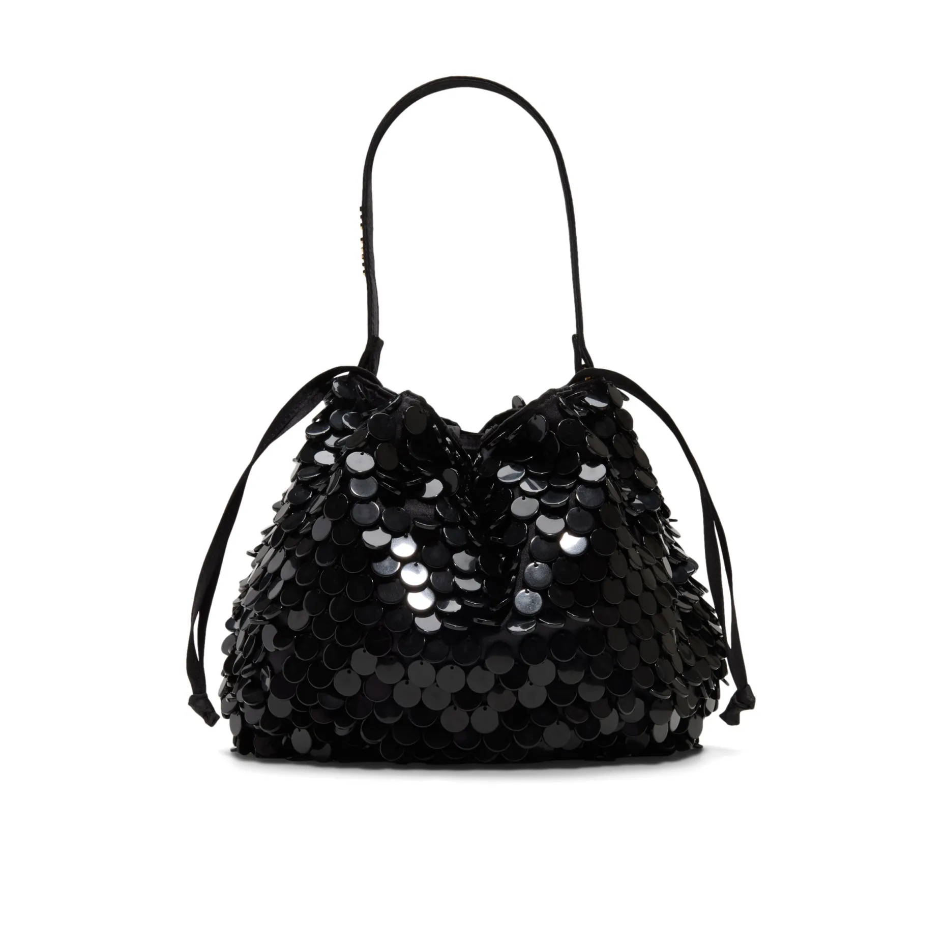 Soft Pouch Embellished Bucket Bag