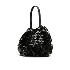 Soft Pouch Embellished Bucket Bag