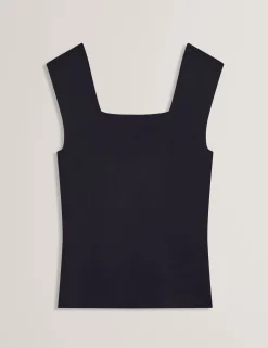 Square Neck Knitted Vest Top