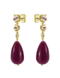Statement Pendant Crystal Drop Earrings