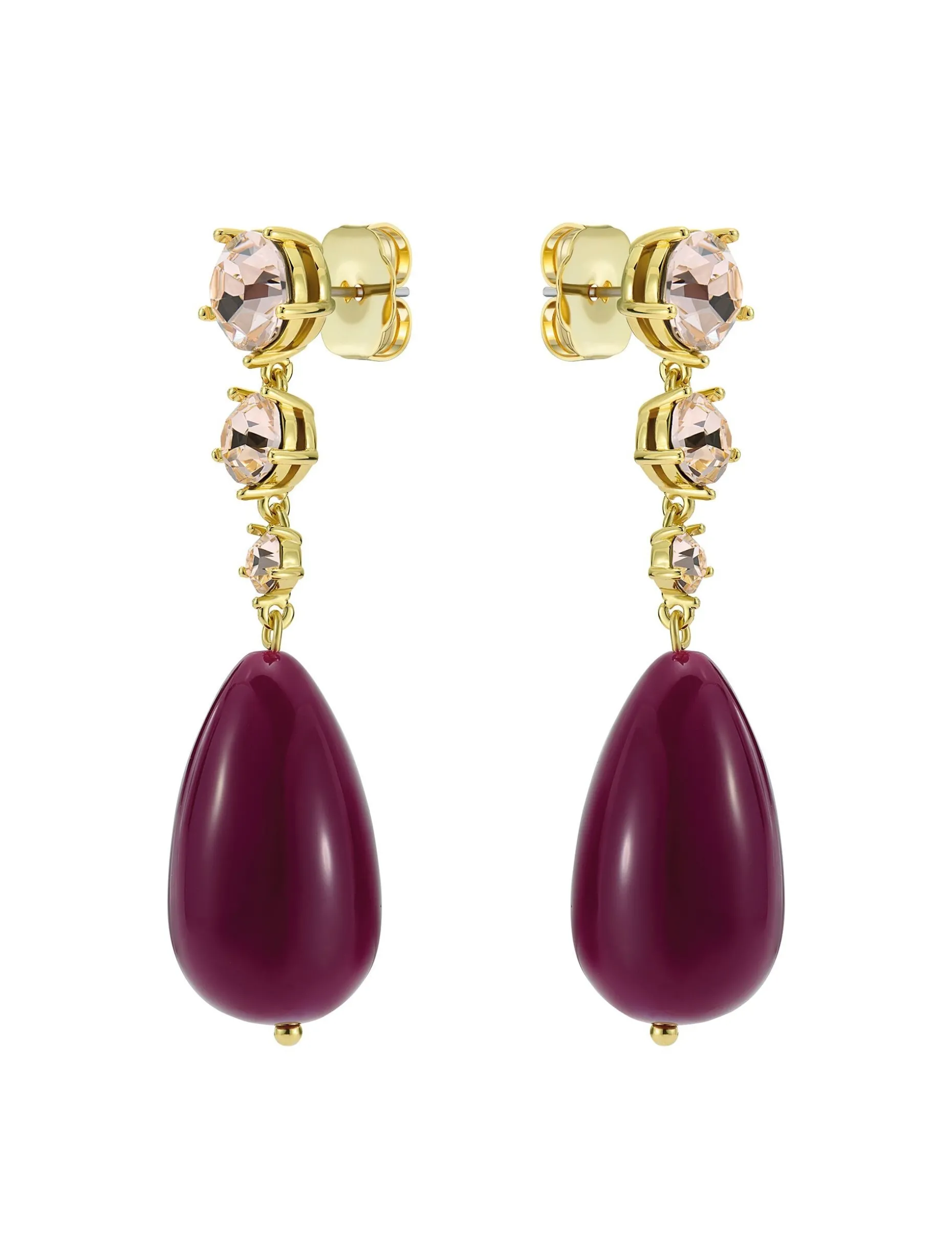 Statement Pendant Crystal Drop Earrings