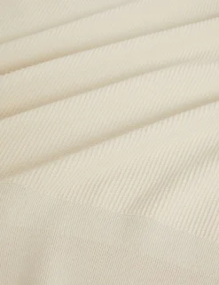 Stitched Rib Open Neck Polo Shirt