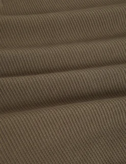 Stitched Rib Open Neck Polo Shirt