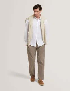 Straight Leg Cotton Linen Pants
