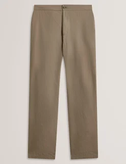 Straight Leg Cotton Linen Pants