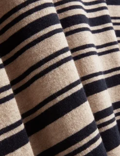 Striped Linen Blend Knitted T-Shirt