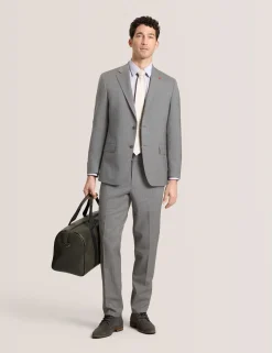Striped Wool Modern Fit Suit Pants