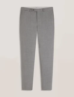 Striped Wool Modern Fit Suit Pants