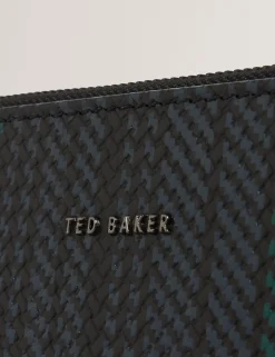 Striped Woven Leather 13-Inch Laptop Sleeve