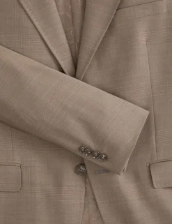 Subtle Check Modern Fit Wool Suit Jacket