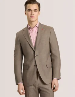 Subtle Check Modern Fit Wool Suit Jacket