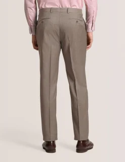 Subtle Check Modern Fit Wool Suit Pants
