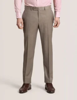 Subtle Check Modern Fit Wool Suit Pants