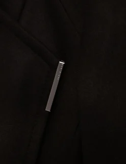 Tailored Cropped Wool Wrap Jacket