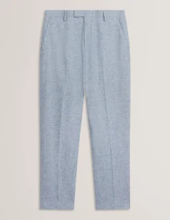 Tailored Linen Blend Slim Fit Pants