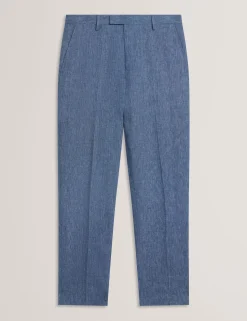 Tailored Linen Blend Slim Fit Pants