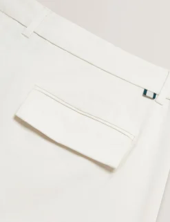 Tapered Cotton Stretch Twill Pants