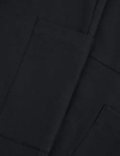 Tapered Leg Cotton Stretch Twill Pants