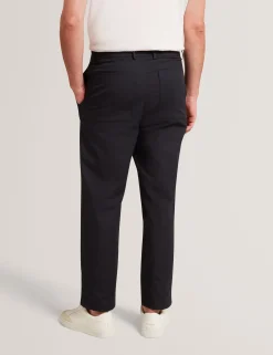 Tapered Leg Cotton Stretch Twill Pants