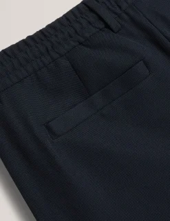Tapered Leg Stretch Waist Woven Pants