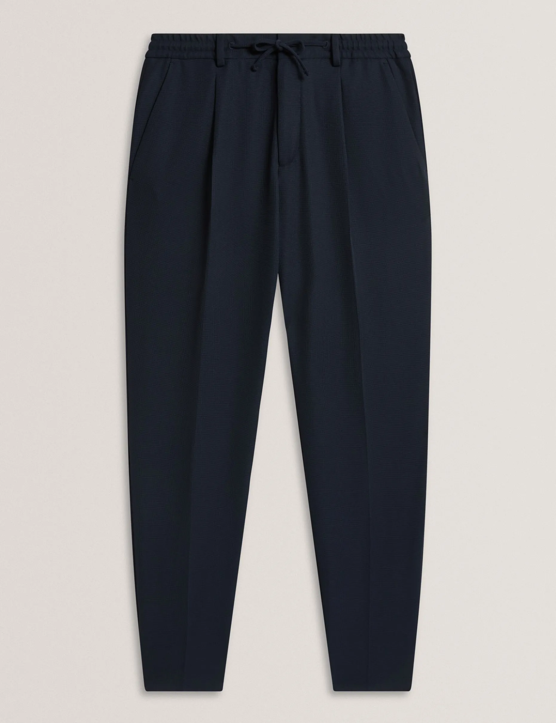 Tapered Leg Stretch Waist Woven Pants