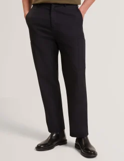 Tapered Stretch Cotton Cargo Pants
