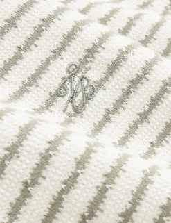 Textural Stripe Crew Neck Cotton T-Shirt