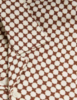 Textured Grid Cotton Short Sleeve Shirt