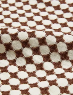 Textured Grid Cotton Short Sleeve Shirt