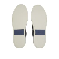 Textured Leather Slip On Sneakers