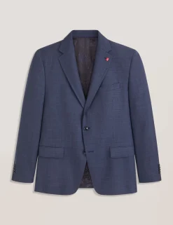 Textured Modern Fit Wool Suit Jacket