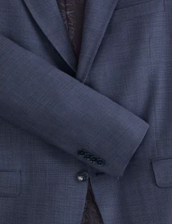 Textured Modern Fit Wool Suit Jacket