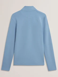 Textured Panel Half-Zip Modal Sweatshirt