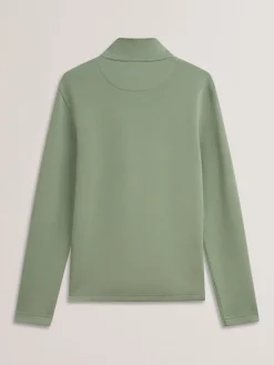 Textured Panel Half-Zip Modal Sweatshirt