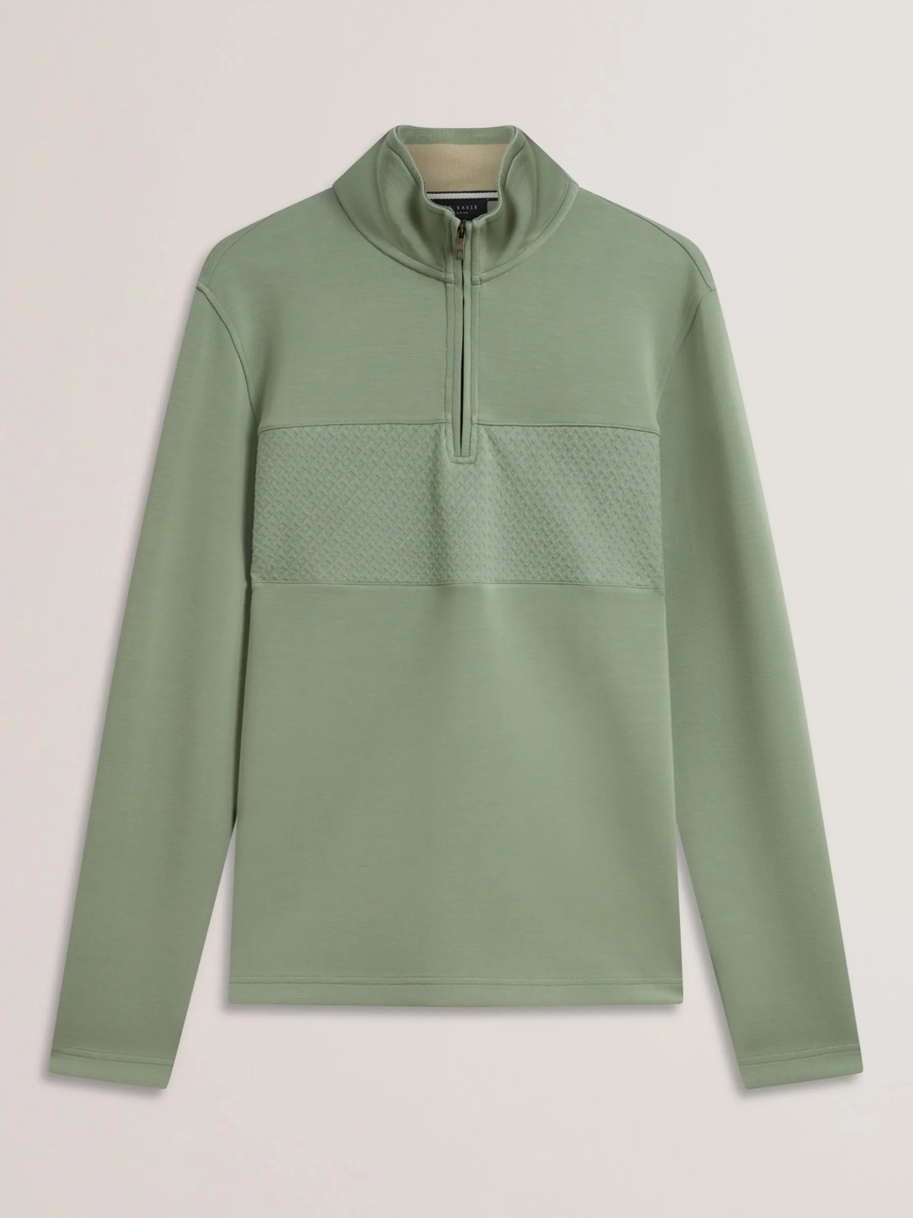 Textured Panel Half-Zip Modal Sweatshirt