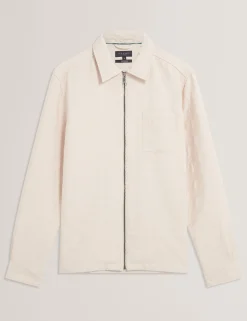 Textured Quilt Zip-Through Overshirt