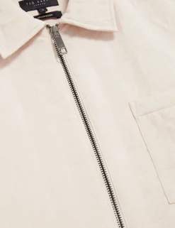Textured Quilt Zip-Through Overshirt