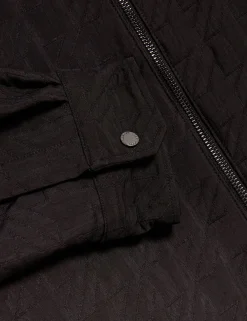 Textured Quilt Zip-Through Overshirt