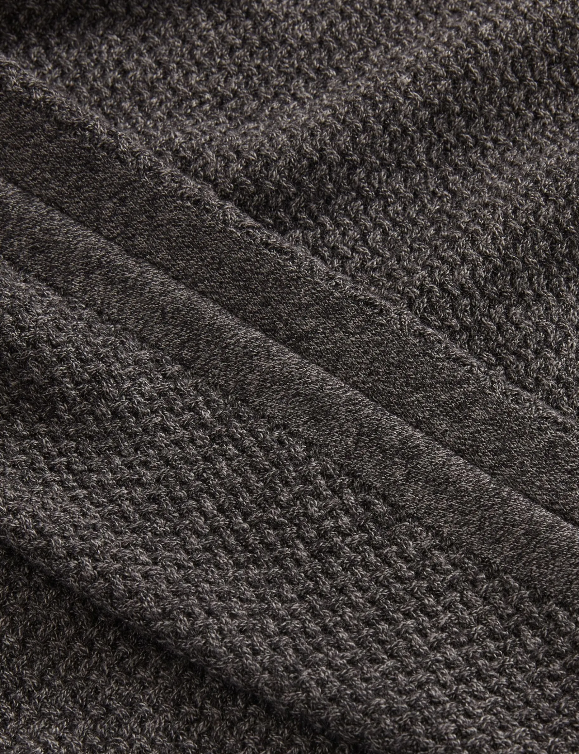 Textured Stitch Marled Knit Jumper