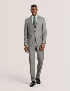 Textured Stretch Cotton Slim Fit Shirt