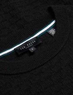Textured T Knit Crew Neck Jumper