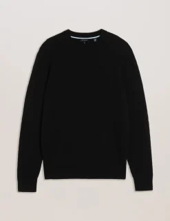 Textured T Knit Crew Neck Jumper