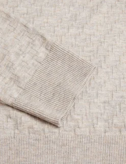 Textured T Knit Crew Neck Jumper