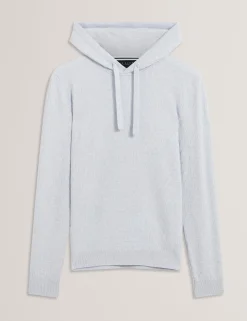 Textured T Knit Wool Blend Hoodie