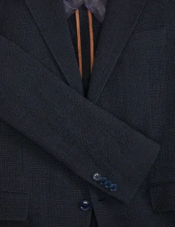 Textured Weave Wool Blend Blazer